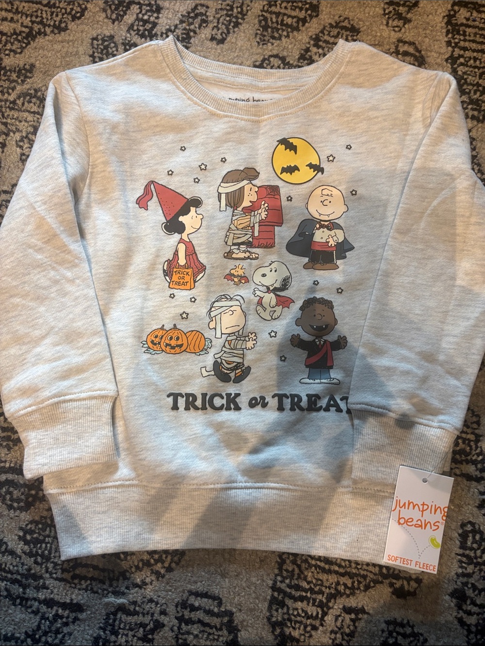 Jumping Beans Kids' Gray 'Trick or Treat' Peanuts Halloween Sweatshirt